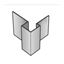 Picture of outer corner Asymmetrisch L=3M Alu C07 Chalk White
