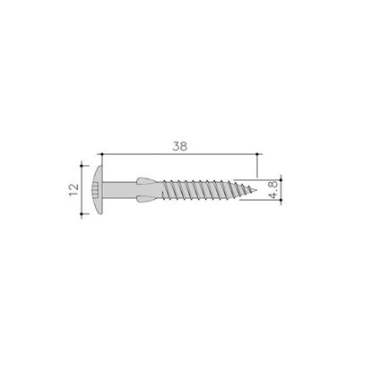 Afbeeldingen van Siding Schroef Torx+Vlgls 100St 4,8X38 Rvs C55 Mol