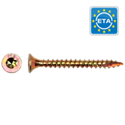 Picture of PFS+ wood screw torx Ø5x50 yellow zinc plated (200pcs)