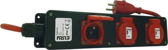 Afbeeldingen van Eloy Stopcontact + Schak. Powerstrip IP44 3G1.5 3M   230V/ 3x16A