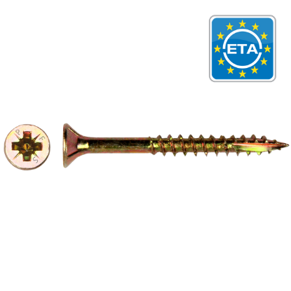 Afbeeldingen van Schroef univ. torx - 5.00 x 60 geelverzinkt 200st