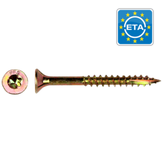 Picture of screw univ. torx yellow zinc plated 6x200