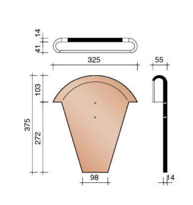 Picture of Koramic stormpan 993/44 Kopplaat voor Sarking (1241) Leikleur