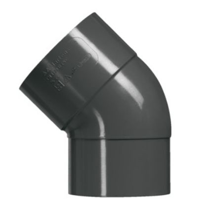 Image de Dakgoot Bocht PVC Ø80 M/F 45° Antraciet